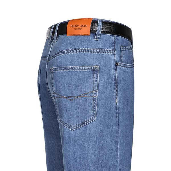 men's jeans 2021 spring and autumn thin business high waist stretch straight loose denim trousers male classic brand pants, Blue
men's jeans 2021 spring and autumn thin business high waist stretch straight loose denim trousers male classic brand pants, Blue