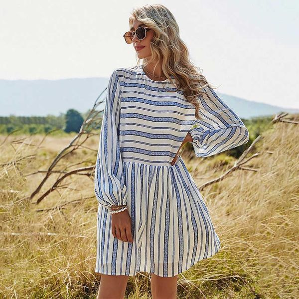 casual dresses spring striped sleeve dress feminine neck high waist at knee height dressed for woman 2021 summer, Black;gray
casual dresses spring striped sleeve dress feminine neck high waist at knee height dressed for woman 2021 summer, Black;gray