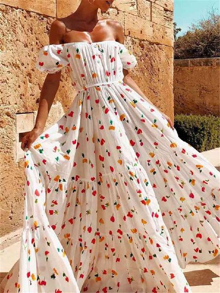 boho off shoulder cherry print women slash neck maxi summer beach short sleeve long dress vestidos, Black;gray
boho off shoulder cherry print women slash neck maxi summer beach short sleeve long dress vestidos, Black;gray
