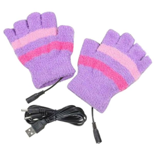 five fingers gloves winter usb heated fingerless fuzzy plush striped heating mittens x7jb, Blue;gray
five fingers gloves winter usb heated fingerless fuzzy plush striped heating mittens x7jb, Blue;gray