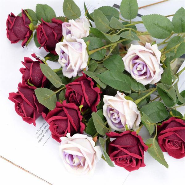 decorative flowers & wreaths 3pcs/bouquet flannel rose artificial flower bouquet silk fake diy handmade crafts home wedding decoration
decorative flowers & wreaths 3pcs/bouquet flannel rose artificial flower bouquet silk fake diy handmade crafts home wedding decoration