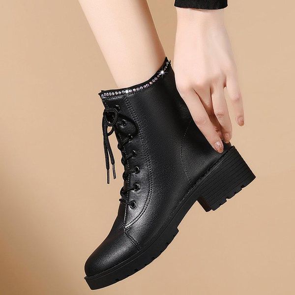 boots 2021 winter women crystal ankle lace up motorcyle chunky heels ladies shoes platform rhinestone botas mujer 8534c, Black
boots 2021 winter women crystal ankle lace up motorcyle chunky heels ladies shoes platform rhinestone botas mujer 8534c, Black