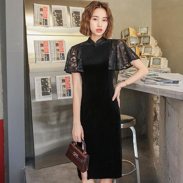 mandarin collar evening cheongsam banquet ladies retro lace short sleeve knee length velour qipao china dresses ethnic clothing, Red
mandarin collar evening cheongsam banquet ladies retro lace short sleeve knee length velour qipao china dresses ethnic clothing, Red