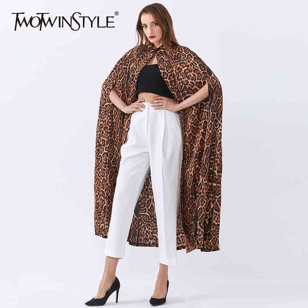 print leopard women's windbreaker cape stand collar sleeveless loose for female vintage 210524, Tan;black
print leopard women's windbreaker cape stand collar sleeveless loose for female vintage 210524, Tan;black