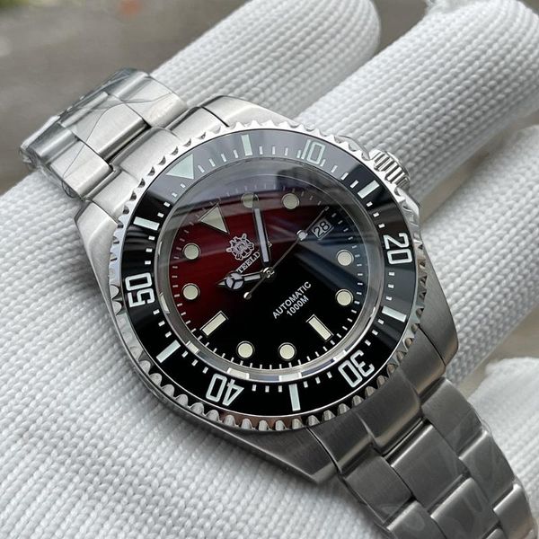 wristwatches sd1964 steeldive brand 2021 arrival 45.4mm two-tone men sapphire glass 1000m waterproof nh35 dive watch with ceramic bezel, Slivery;brown
wristwatches sd1964 steeldive brand 2021 arrival 45.4mm two-tone men sapphire glass 1000m waterproof nh35 dive watch with ceramic bezel, Slivery;brown