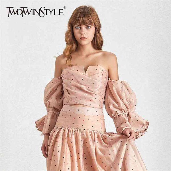 elegant print dot shirt for women slash neck puff sleeve slim short blouse female fashion clothing 210524, White
elegant print dot shirt for women slash neck puff sleeve slim short blouse female fashion clothing 210524, White