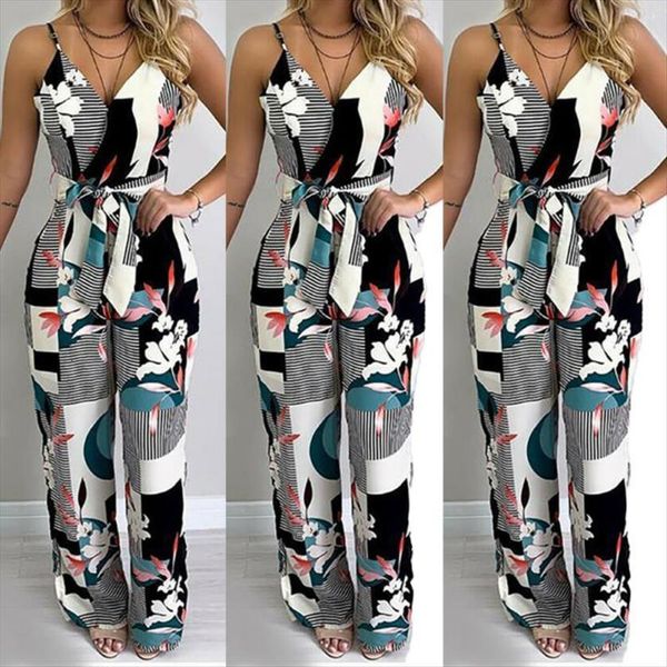 summer casual sleeveless womens jumpsuit v neck loose wide leg pants suit plus size 2xl fashion romper, Black;white
summer casual sleeveless womens jumpsuit v neck loose wide leg pants suit plus size 2xl fashion romper, Black;white