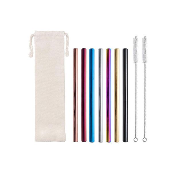 drinking straws reusable 304 stainless steel straight bent straw with case cleaning brush set party bar accessories high-quality 
drinking straws reusable 304 stainless steel straight bent straw with case cleaning brush set party bar accessories high-quality