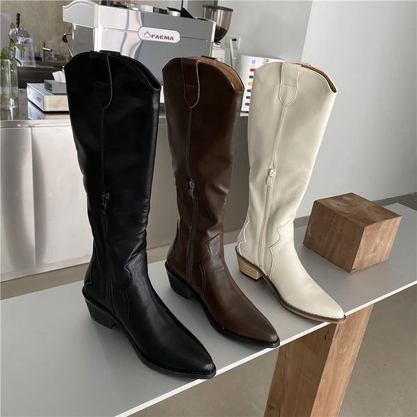 boots med heel denim women's shoes zipper luxury designer cowboy over-the-knee fashion ladies pointy pu pointed toe solid ridin, Black
boots med heel denim women's shoes zipper luxury designer cowboy over-the-knee fashion ladies pointy pu pointed toe solid ridin, Black