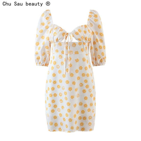 casual dresses 2021 sweet french chic yellow floral print daisy hollow lace-up puff sleeve women dress summer vintage vestido fashion, Black;gray
casual dresses 2021 sweet french chic yellow floral print daisy hollow lace-up puff sleeve women dress summer vintage vestido fashion, Black;gray