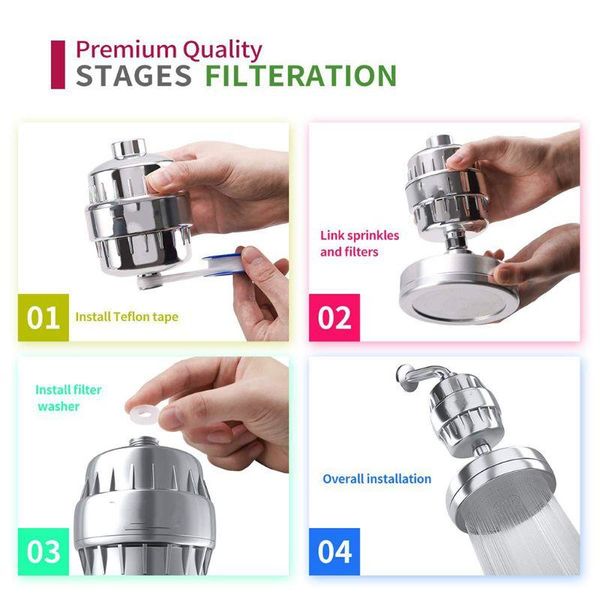 1set high pressure filtered showerhead 15 stage shower filter for hard water 63hf bathroom sets
1set high pressure filtered showerhead 15 stage shower filter for hard water 63hf bathroom sets