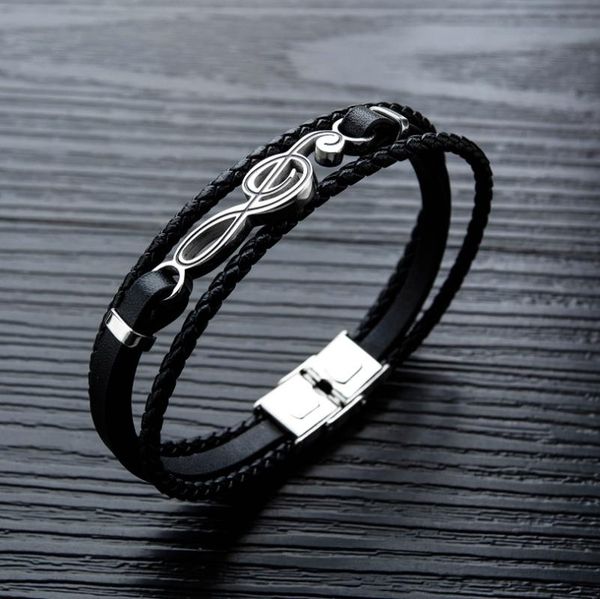 charm bracelets creative design casual fashion metal musical note braided leather bracelet for women street party meeting jewelry accessorie, Golden;silver
charm bracelets creative design casual fashion metal musical note braided leather bracelet for women street party meeting jewelry accessorie, Golden;silver