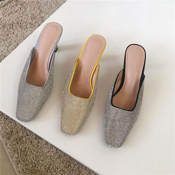 rhinestone women slipper sandals slip on thin high heel mules shoes spring square toe crystal outdoor slides pumps shoe 2021 slippers, Black
rhinestone women slipper sandals slip on thin high heel mules shoes spring square toe crystal outdoor slides pumps shoe 2021 slippers, Black