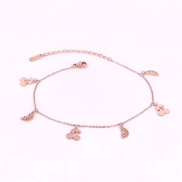 h13-110 japanese and korean fashionable tropical fruit accessories rose gold chain trendy personality summer titanium steel foot, Red;blue
h13-110 japanese and korean fashionable tropical fruit accessories rose gold chain trendy personality summer titanium steel foot, Red;blue