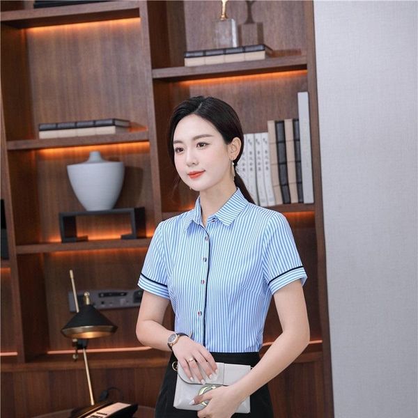 women's blouses & shirts 2021 summer office ladies work wear blouse female clothes ol formal uniform designs business shirt for women, White
women's blouses & shirts 2021 summer office ladies work wear blouse female clothes ol formal uniform designs business shirt for women, White