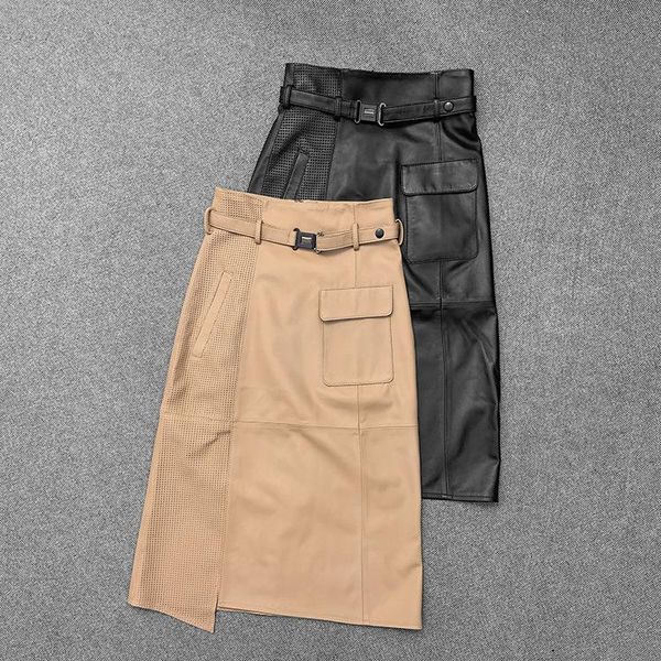 skirts autumn 2021 spring designer women's pockets genuine leather pencil c191, Black
skirts autumn 2021 spring designer women's pockets genuine leather pencil c191, Black