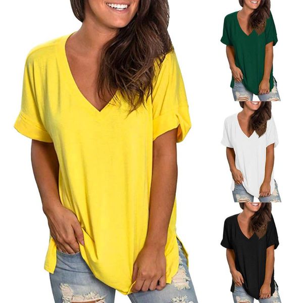 women's blouses & shirts 3xl- 5xl summer v neck tunic short sleeve casual soild shirt spring blouse women elegant plus size clothing t, White
women's blouses & shirts 3xl- 5xl summer v neck tunic short sleeve casual soild shirt spring blouse women elegant plus size clothing t, White