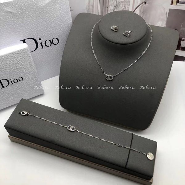 dd family letter full diamond necklace women's net red same simple style high version bracelet earrings women, Silver
dd family letter full diamond necklace women's net red same simple style high version bracelet earrings women, Silver