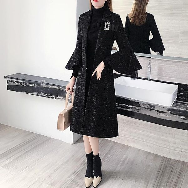 winter autumn coat women korean style wool jacket coats fashion blends female woolen outerwear women's &, Black
winter autumn coat women korean style wool jacket coats fashion blends female woolen outerwear women's &, Black