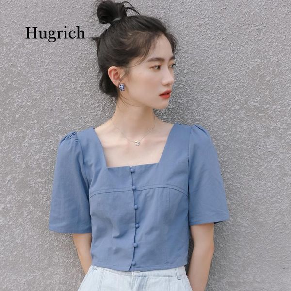 women's blouses & shirts 2021 summer french sweet square collar open collarbone short puff sleeve shirt, White
women's blouses & shirts 2021 summer french sweet square collar open collarbone short puff sleeve shirt, White