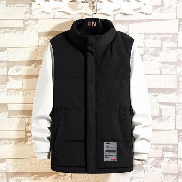 men's vests 2021 korean casual sleeveless cotton-padded jacket men primaloftone vest stand collar waistcoat male 3 colour m-5xl m02, Black;white
men's vests 2021 korean casual sleeveless cotton-padded jacket men primaloftone vest stand collar waistcoat male 3 colour m-5xl m02, Black;white
