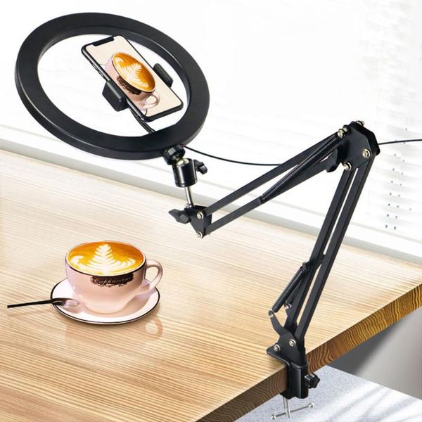 dimmable led selfie ring light 3 color warm cold lamp with long arm desktablet phone holder video pography monopods
dimmable led selfie ring light 3 color warm cold lamp with long arm desktablet phone holder video pography monopods