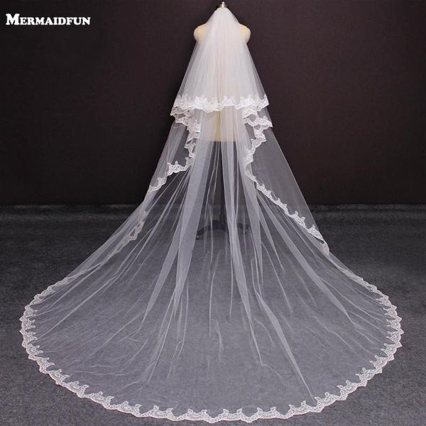 bridal veils real pos 2 layers bling sequins lace long 3 m wedding veil white ivory blusher with comb accessories, Black
bridal veils real pos 2 layers bling sequins lace long 3 m wedding veil white ivory blusher with comb accessories, Black