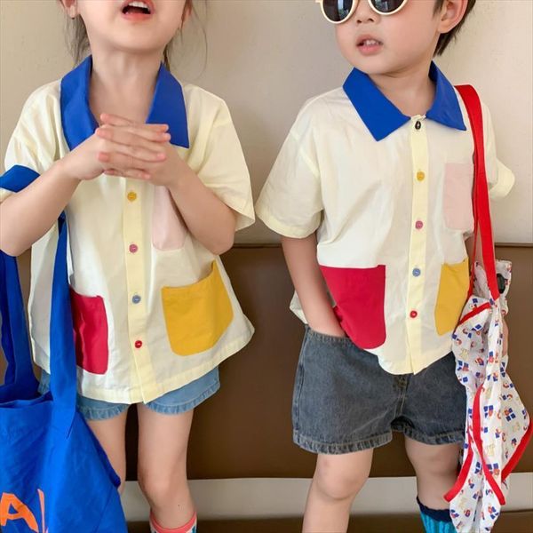 summer kids clothes patchwork t shirt turn down tees long sleeve for sisters and brothers girls, Blue
summer kids clothes patchwork t shirt turn down tees long sleeve for sisters and brothers girls, Blue