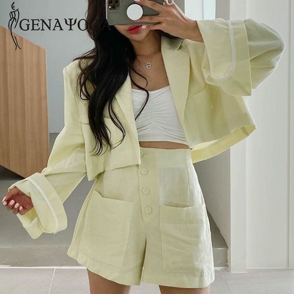 genayooa korean two piece set women long sleeve office ladies suit autumn 2 picese suits crop and shorts streetwear 210417, White
genayooa korean two piece set women long sleeve office ladies suit autumn 2 picese suits crop and shorts streetwear 210417, White