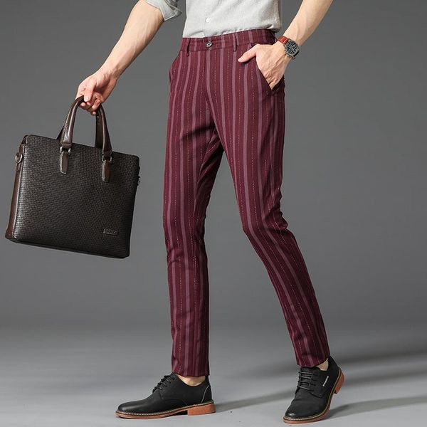 men's pants stretch plaid dress men slim fit suit length formal business for trousers 38, Black
men's pants stretch plaid dress men slim fit suit length formal business for trousers 38, Black