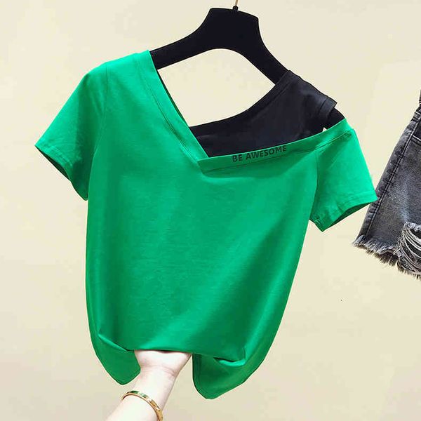 Women's T-Shirt T-shirt Short Sleeves Korean Skinny Pure Cotton Leaky Shoulder T-shirts Girls Ladies Sexy Top Basic Shirts Tee Tees 5V1F, White
Women's T-Shirt T-shirt Short Sleeves Korean Skinny Pure Cotton Leaky Shoulder T-shirts Girls Ladies Sexy Top Basic Shirts Tee Tees 5V1F, White