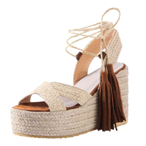 women's sandals women ladies fashion casual big size tassel lace up wedges roman shoes men 35-43, Black
women's sandals women ladies fashion casual big size tassel lace up wedges roman shoes men 35-43, Black