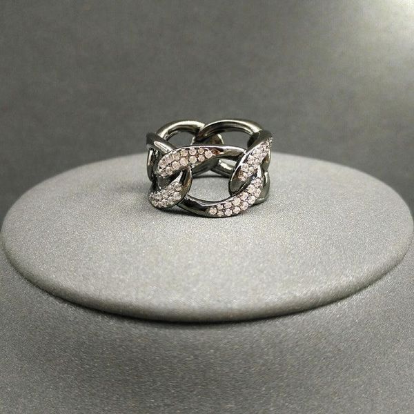 cluster rings s925 sterling silver october black and gray wide chain ring female fashion simple avant-garde personality, Golden;silver
cluster rings s925 sterling silver october black and gray wide chain ring female fashion simple avant-garde personality, Golden;silver