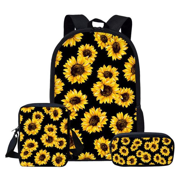 school bags 3pcs/set sunflowers floral print bag set for kids girls book backpacks shoulder bagpack children bookbag satchel
school bags 3pcs/set sunflowers floral print bag set for kids girls book backpacks shoulder bagpack children bookbag satchel