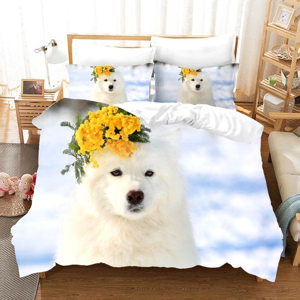bedding sets lovely samoyed dogs duvet cover set cute white kids boys girls animal decor home textiles pet 2/3pcs
bedding sets lovely samoyed dogs duvet cover set cute white kids boys girls animal decor home textiles pet 2/3pcs