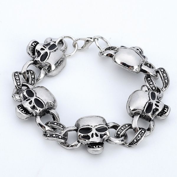 design jewelry selling fashion alloy domineering skull men's bracelet jewelry, Black
design jewelry selling fashion alloy domineering skull men's bracelet jewelry, Black