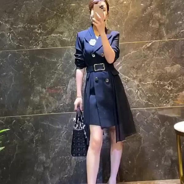 casual dresses for women 2021 autumn high-end temperament suit collar double-breasted waist stitching mesh skirt vestidos de fiesta, Black;gray
casual dresses for women 2021 autumn high-end temperament suit collar double-breasted waist stitching mesh skirt vestidos de fiesta, Black;gray