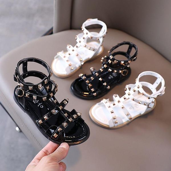 sandals 2021 summer roman rivet anti slip cow tendon bottom girls beach shoes princess children's, Black;red
sandals 2021 summer roman rivet anti slip cow tendon bottom girls beach shoes princess children's, Black;red
