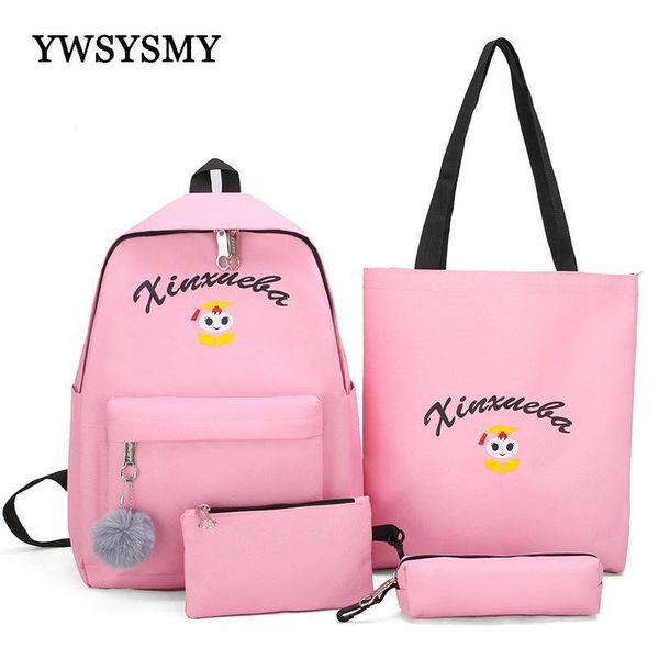 children school bag 4pcs/set female backpack women fashion printing student bags for teenagers girls travel
children school bag 4pcs/set female backpack women fashion printing student bags for teenagers girls travel