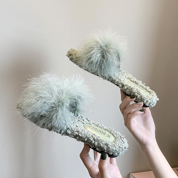 slippers shoes women casual low pantofle slides flock fur flip flops soft luxury 2021 plush flat rome rubber basic autumn with, Black
slippers shoes women casual low pantofle slides flock fur flip flops soft luxury 2021 plush flat rome rubber basic autumn with, Black