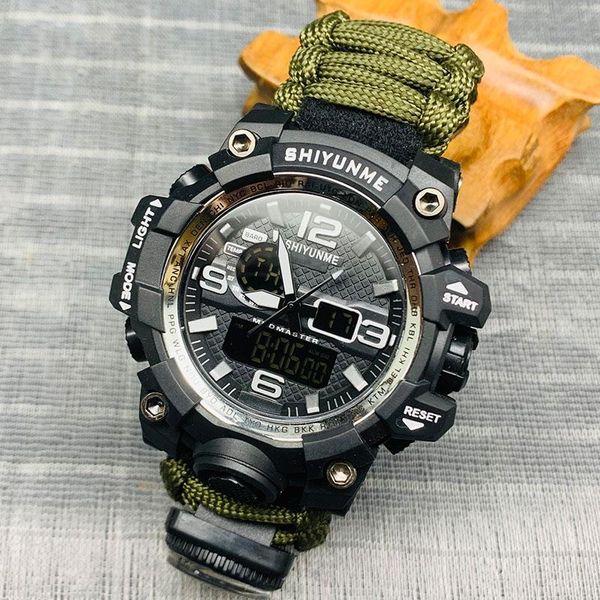 wristwatches shiyunme military digital watch men with compass whistle waterproof 30m outdoor sports g style relogio masculino, Slivery;brown
wristwatches shiyunme military digital watch men with compass whistle waterproof 30m outdoor sports g style relogio masculino, Slivery;brown