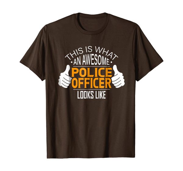 police officer t-shirt funny retirement gift policeman, White;black