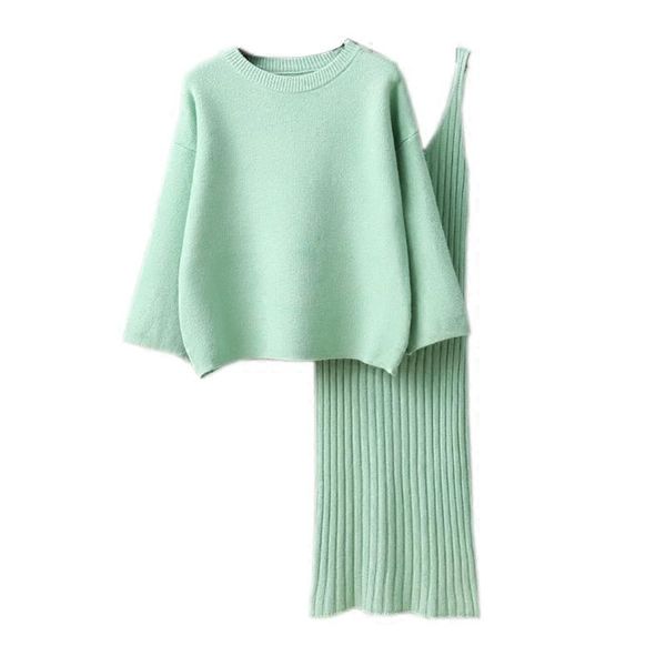 women's sweaters fashion sweater suit women two-piece dress solid pullover knitted o-neck female knit lj0988, White;black
women's sweaters fashion sweater suit women two-piece dress solid pullover knitted o-neck female knit lj0988, White;black