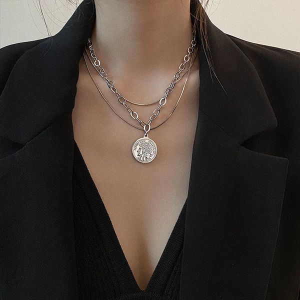 luokey women men stainless steel necklace multilayer punk hiphop long choker girls party collier femme accessories 2021 pendant necklaces, Silver
luokey women men stainless steel necklace multilayer punk hiphop long choker girls party collier femme accessories 2021 pendant necklaces, Silver