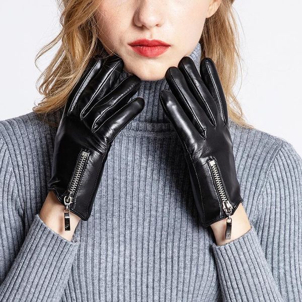 fingerless gloves sumusan women touch screen genuine leather black winter thick warm lady waterproof non-slip goat mittens, Blue;gray
fingerless gloves sumusan women touch screen genuine leather black winter thick warm lady waterproof non-slip goat mittens, Blue;gray