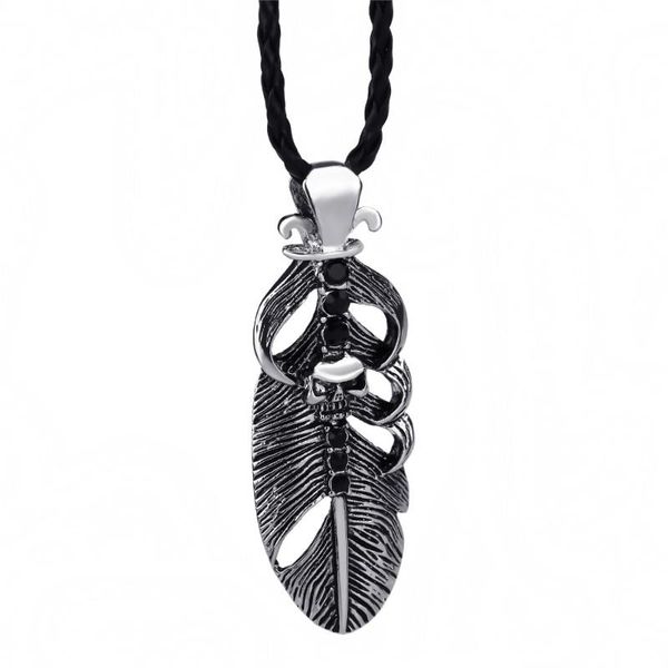 chokers evbea 2021 stainless steel leaf fashion chain feather skull necklace pendant for man jewelry punk charm choker gothic gift, Golden;silver
chokers evbea 2021 stainless steel leaf fashion chain feather skull necklace pendant for man jewelry punk charm choker gothic gift, Golden;silver