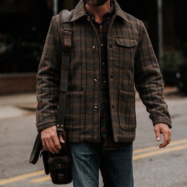 men's casual shirts fashion mens plaid shirt long sleeve retro man lapel work male autumn warm streetwear, White;black
men's casual shirts fashion mens plaid shirt long sleeve retro man lapel work male autumn warm streetwear, White;black