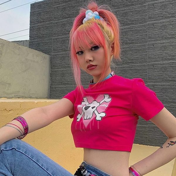 love skull print anime harajuku gothic women's t shirt kawaii short summer tee streetwear top, White
love skull print anime harajuku gothic women's t shirt kawaii short summer tee streetwear top, White