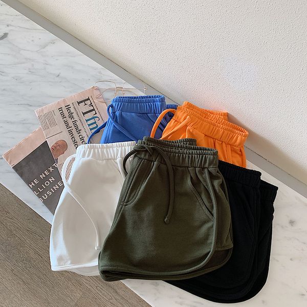 women's shorts casual high waist straight 2021 spring pure color wide leg show thin buttock sports pants, White;black
women's shorts casual high waist straight 2021 spring pure color wide leg show thin buttock sports pants, White;black