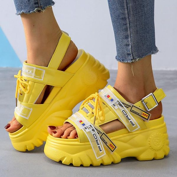9cm/3.5 inch height wedges platform women's sandals fashion thick bottom mixed colors woman shoes summer chunky beach 2021 dress, Black
9cm/3.5 inch height wedges platform women's sandals fashion thick bottom mixed colors woman shoes summer chunky beach 2021 dress, Black